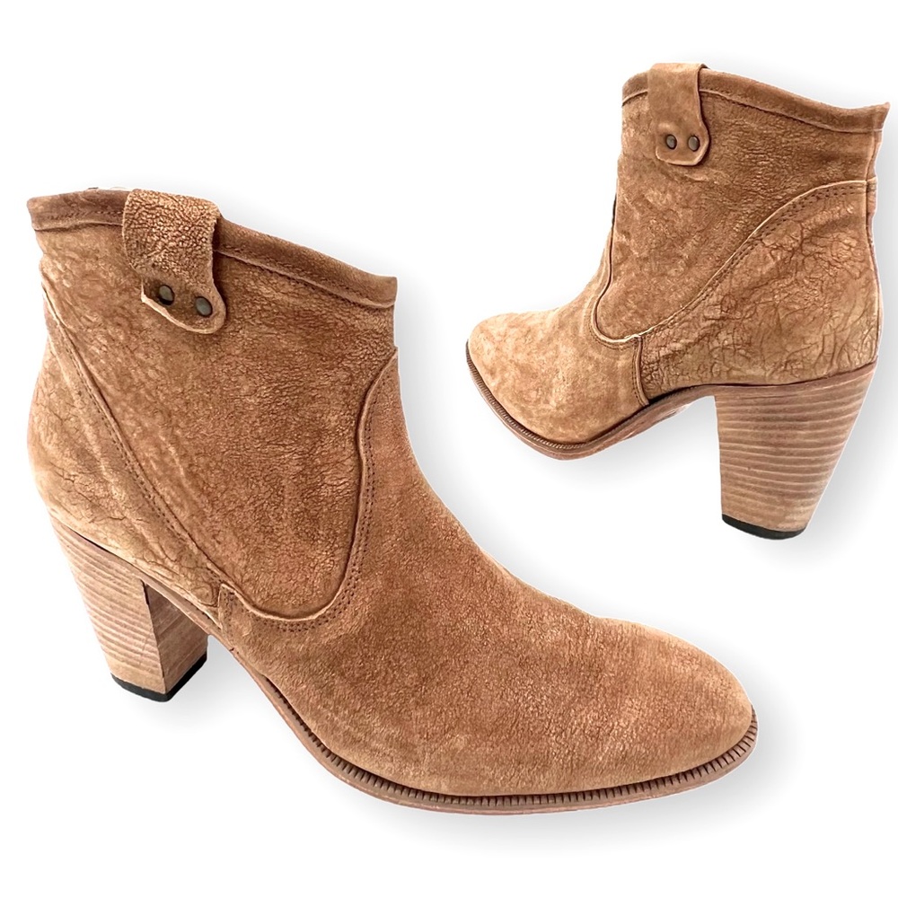 NYLON • HANDMADE IN ITALY SUEDE BOOTIES 7.5 / 8 / 38